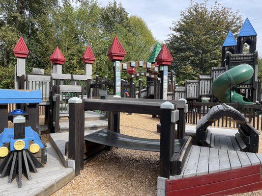 Unique playground - lots of fun for all ages!