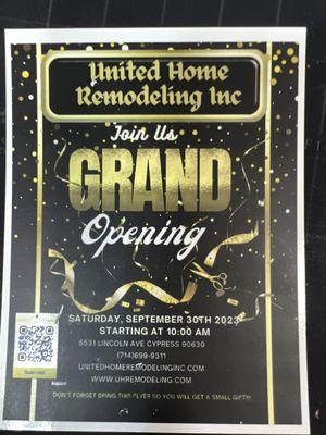 Our Grand Opening!!