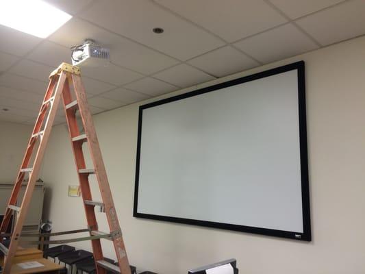 Kaiser Permanente, Downey. Projector and screen install.