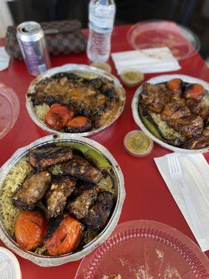 Pork ribs, Chicken Tenders Combo, chicken thighs