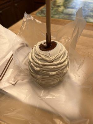 White chocolate caramel apple