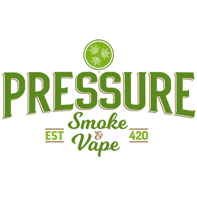 Pressure smoke & Vape shop logo.