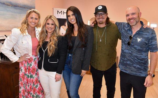 Jillian Cardarelli, Madison Dennis, Caleigh Ryan Hardy, HARDY, Austen Adams (Big Loud) at the grand opening of the new MHD Beauty Parlor