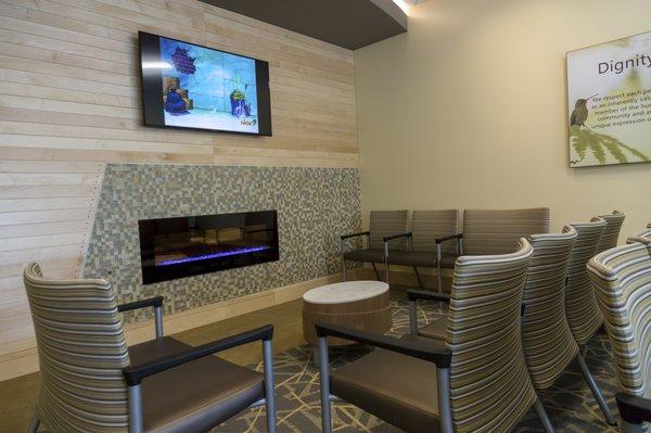 Waiting Room with Fireplace