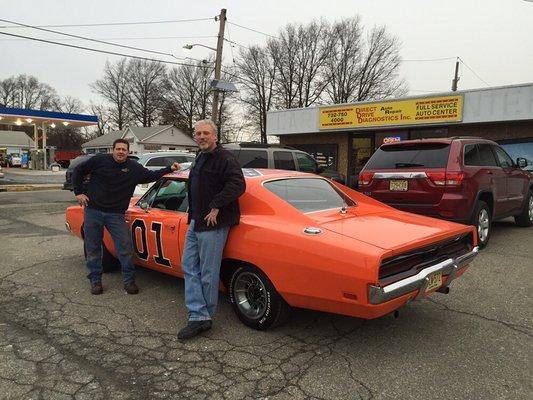 This is the real deal. The General Lee ! He needed some Direct Drive Auto Care ..