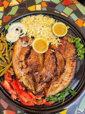 Grilled fish platter