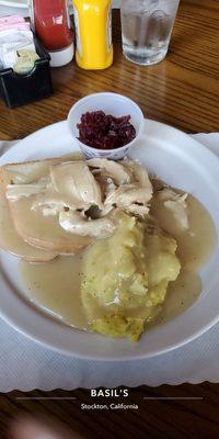 Turkey and mashed potatoes