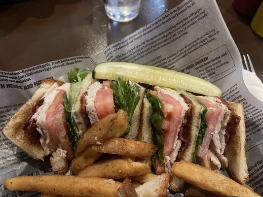 Turkey Club Sandwich (this is just half) - really good!