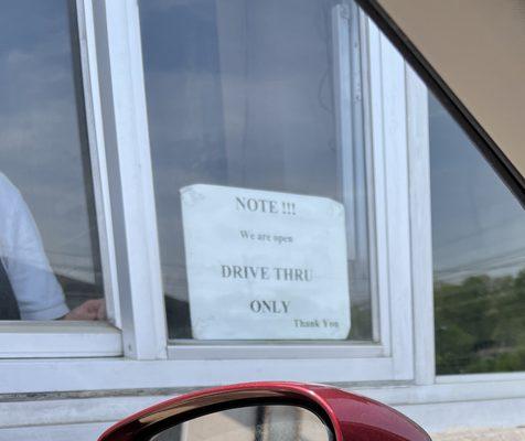 Still drive-thru only as of April 2023, FYI