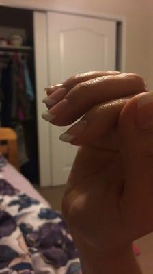 Uneven nails the tip is so lumpy