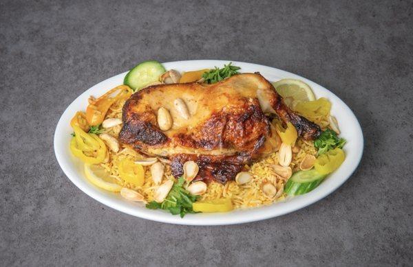 Roasted chicken with rice