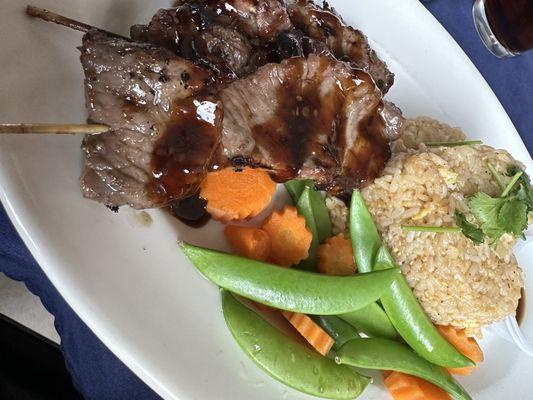 Thai Beef with Fried Rice and Vegetables