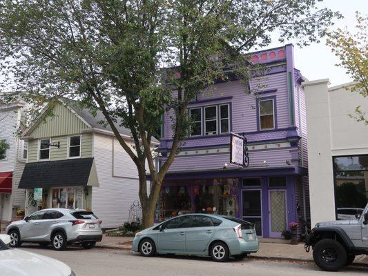 Colorful, attractive storefront.