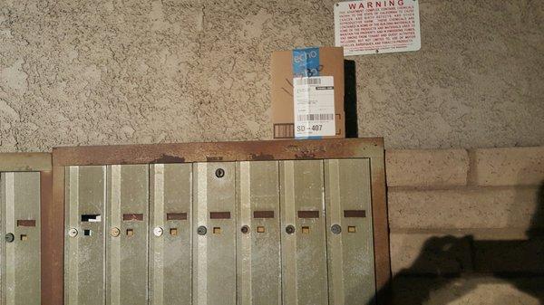 Where they left my package :/... finding my apartment number isn't that difficult.