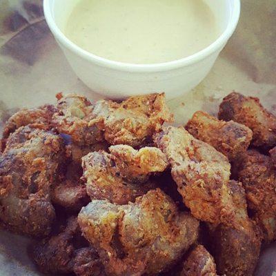 Gizzards with Cracked Pepper Gravy, available Saturdays!