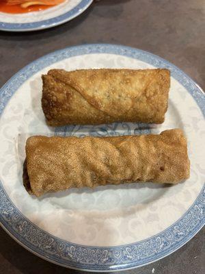 Egg roll and spring roll. Both were really good, but you have to try the spring rolls for sure.