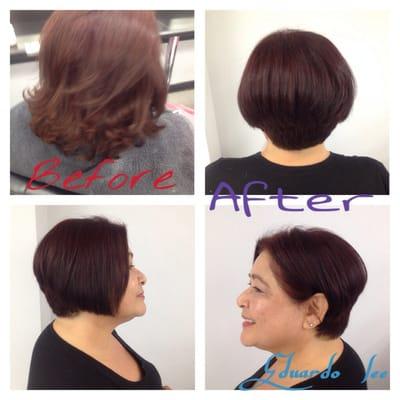 Assymetrical bob A line