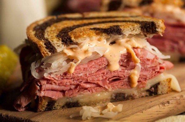 Reuben on Marble Rye