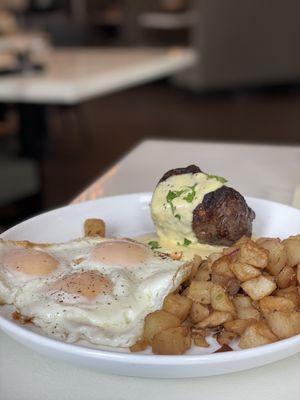 Steak and eggs (sirloin)