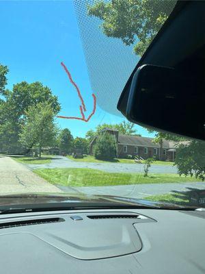 Windshield scratches