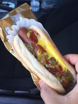 Beef hotdog for .99$