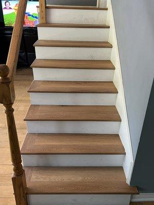 Stairs with solid wood