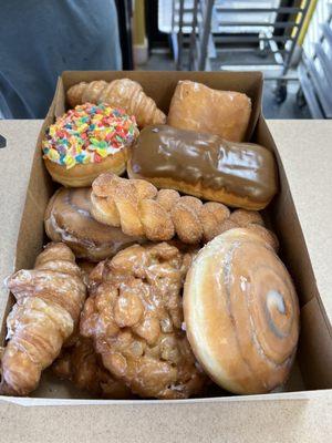 A box of the specialty donuts.