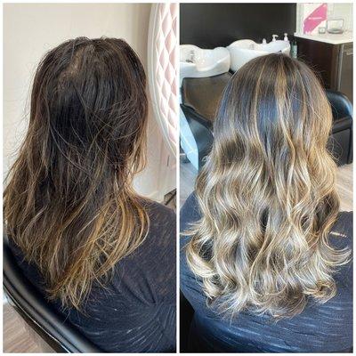 Balayage glaze transformation