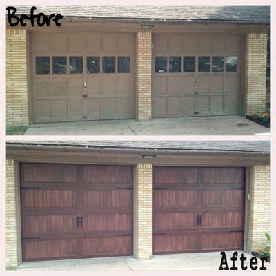 Nice upgraded Garage Door 
2-8x7 CHI Carriage Accents