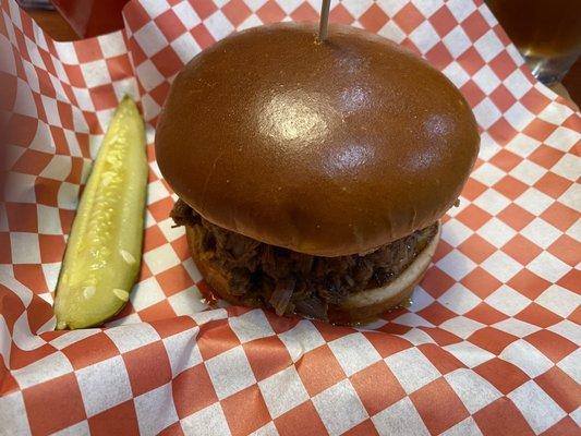 Chopped Brisket Sandwich