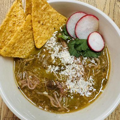 Saturday soup special - Chili verde with nopalitos