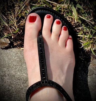 Mrs. Vickie's peppermint CBD pedicure