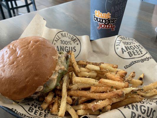 Chipotle Jack with truffle fries