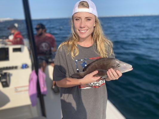 Grunts groupers and flounder. Bottom fishing at its finest.