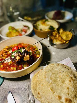 Mezze, everything was fresh and delicious! The pita bread was absolutely delicious!