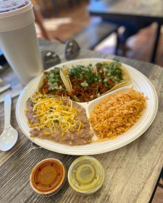 Adovada Taco plate