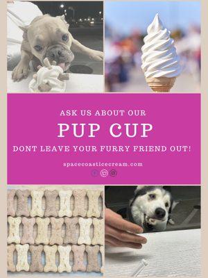 Pup cups available for your furry friends!