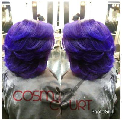 Color, Bob Cut, Silk Press