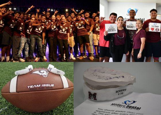 We were honored to sponsor our local high school football team with custom athletic mouth guards! Preventing severe dental injuries.