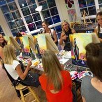 Mommies Unwind with a little design and wine