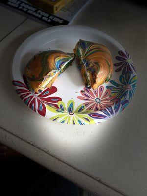 Rainbow bagel