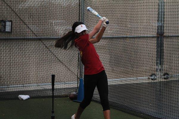 We work with softball athletes to perfect their hitting form and power.