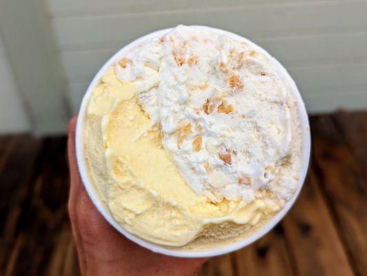 Lilikoi & White Chocolate Ginger Lemon Cookie Gelato Pint | Instagram: @telephonesmoothie