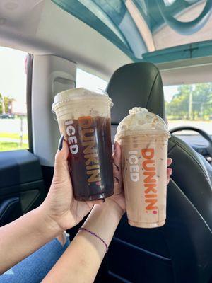 turtle latte & cold brew w/ sweet cream cold foam