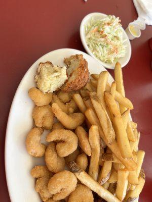 Popcorn shrimp platter