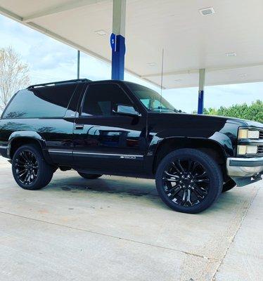 1994 Blazer with fresh gloss black paint.