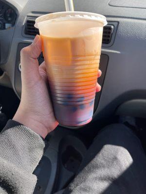 Thai tea with boba