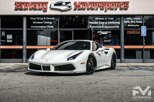 Ferrari 488 Ceramic Coated with an Exhaust and Tune, Loaded with a full Audison and Hertz Sound System