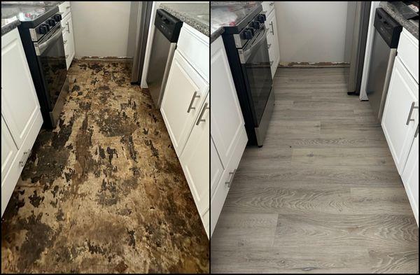 River North Before/After - 24 hour floor installation