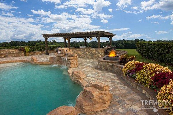 pergola addition to pool deck area